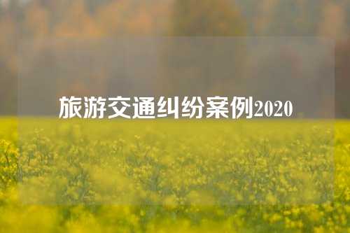 旅游交通纠纷案例2020